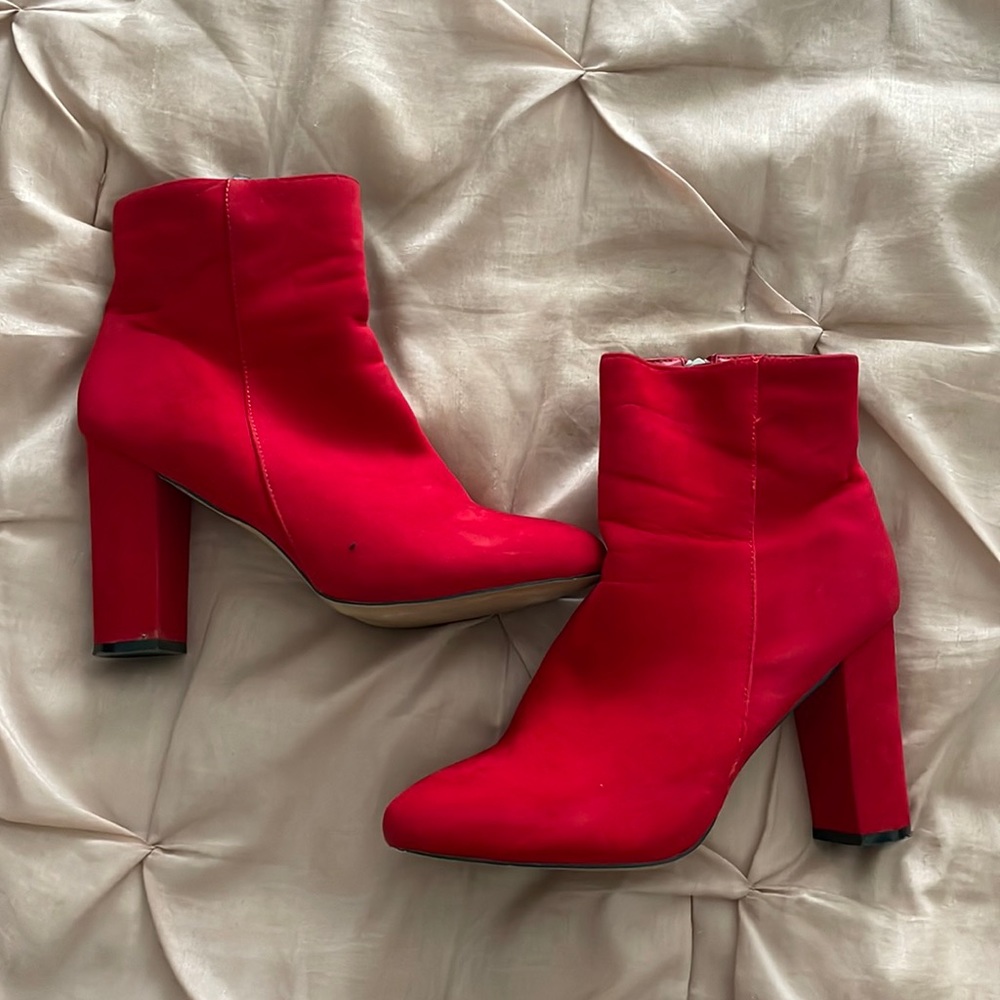 Red Ankle Boots